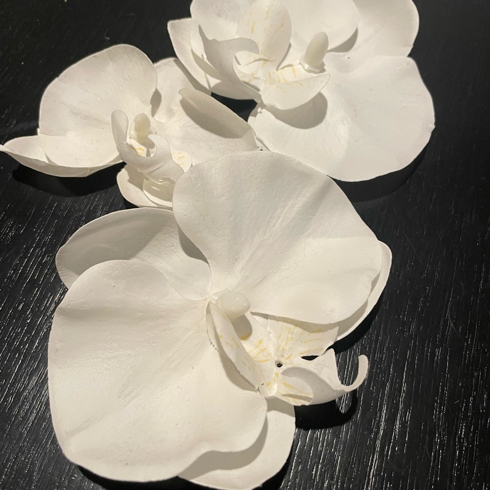 Orchid Hair Clip, White Flower Hair Clip